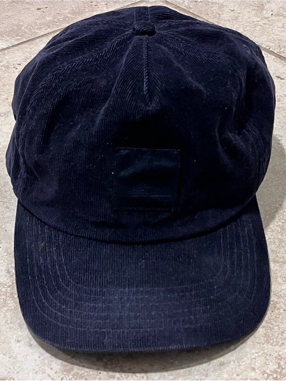 Oddjob Hats Big Melon XL Blue Corduroy Baseball Cap Hat Dad Square LOGO EUC $60